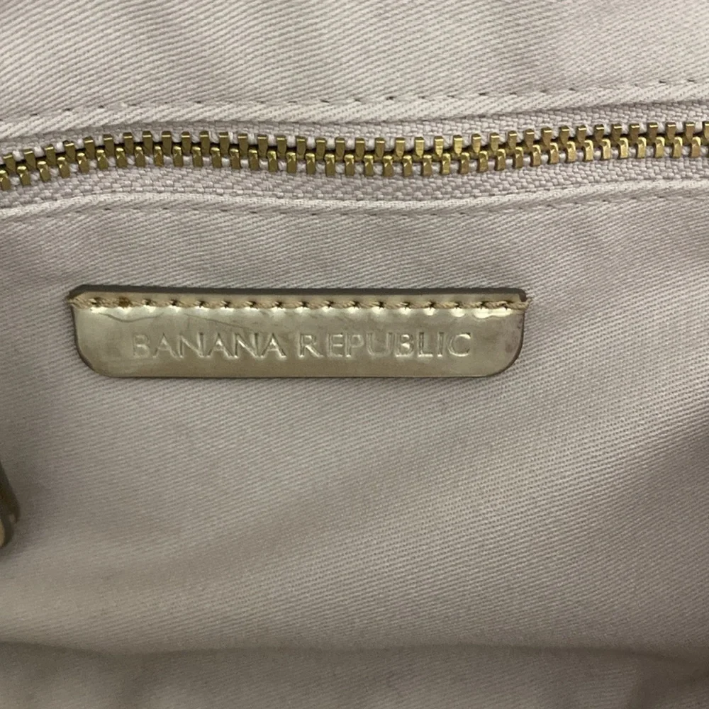 Banana Republic Blue/White Stripe with Pink Pineapple Print Clutch - Picture 7 of 13